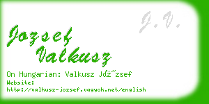 jozsef valkusz business card